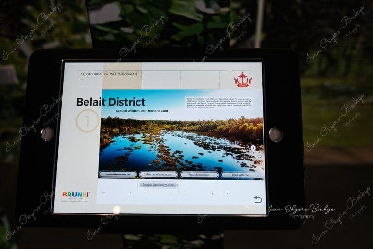 Ecotourism exhibition inside the Brunei Darussalam Pavilion in the Opportunity District section of the Dubai Expo 2020, Dubai, UAE