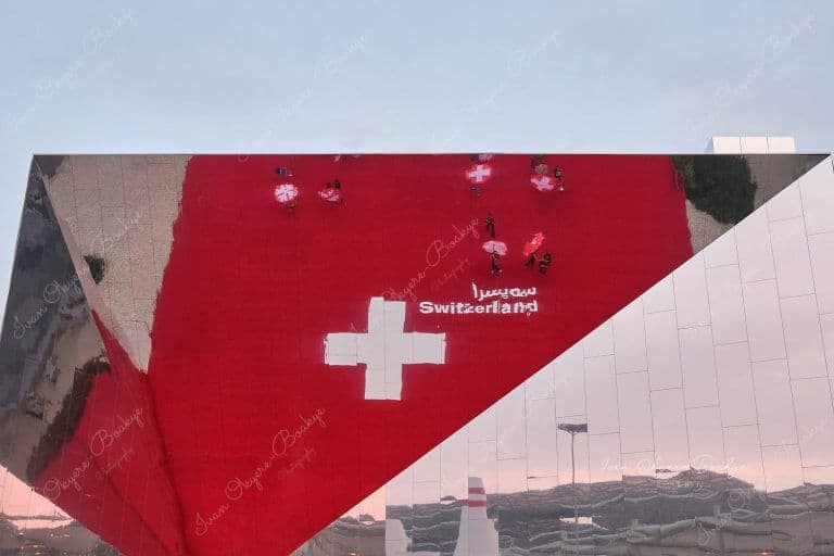 The Switzerland Pavilion in the Opportunity District section of the Dubai Expo 2020, Dubai, UAE
