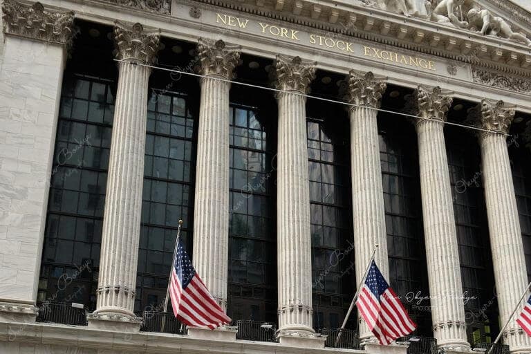 The New York Stock Exchange in Wall Street, New York, USA