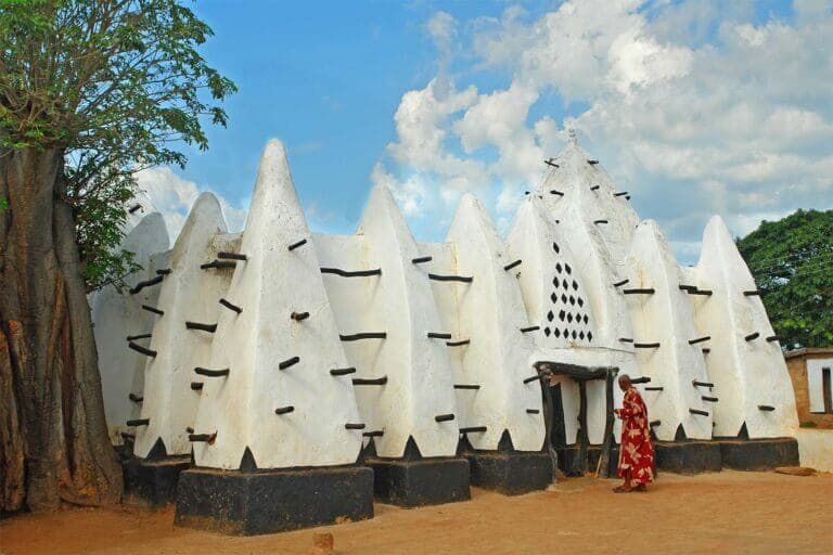The Larabanga Mosque in Larabanga, Ghana – Photo by robnaw on Adobe Stock