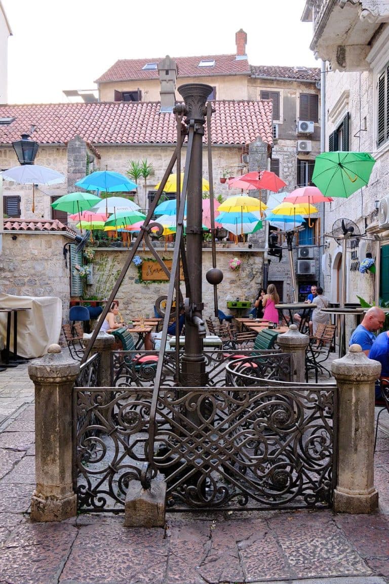 The historic Old Fountain Karampana in the Old Town, Kotor, Montenegro