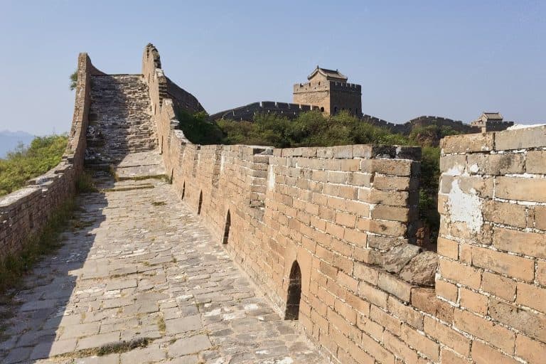 An empty stretch along the magnificent Great Wall of China, Jinshanling, China