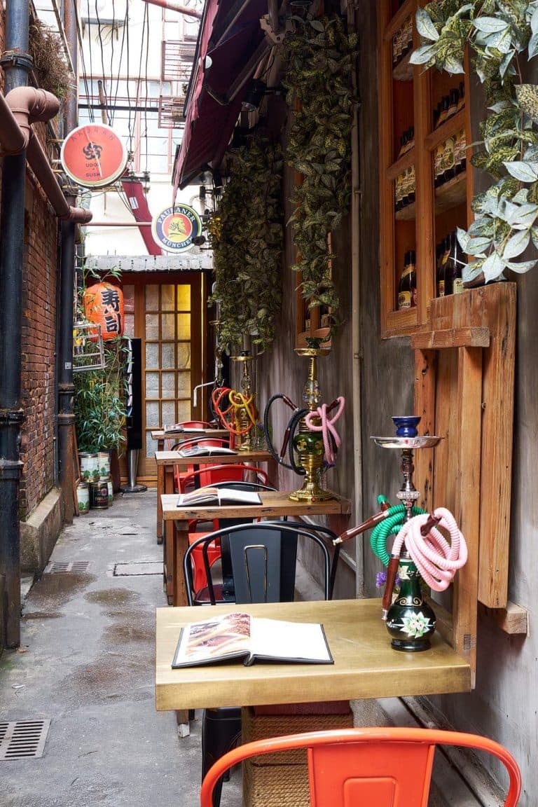 Lovely shisha resturant area in French Concession, Shanghai, China