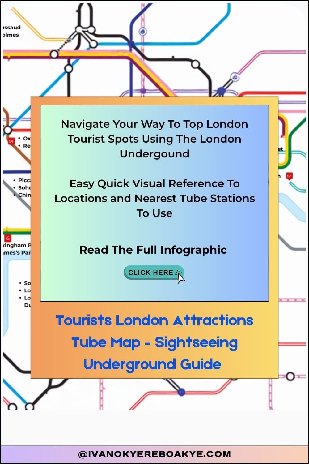 tourists London attractions tube map to use as easy sightseeing underground guide