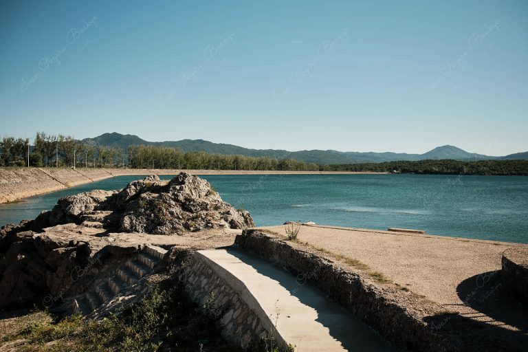 Panoramic view of Lake Krupac in Niksic, Montenegro