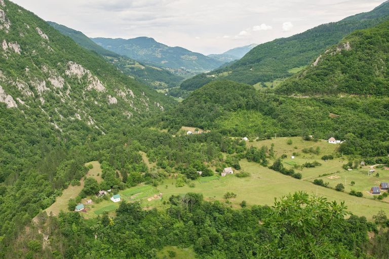 Panoramic view of Durmitor National Park plains, Montenegro