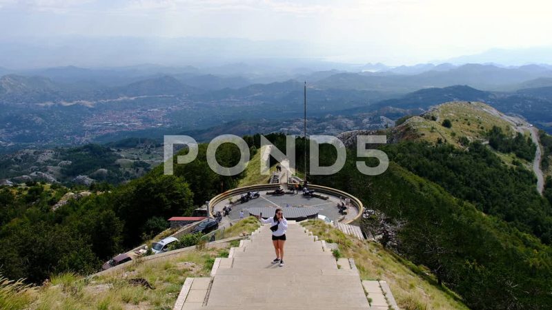 Panoramic View From Mount Lovcen Entrance Stone Stairway, Montenegro