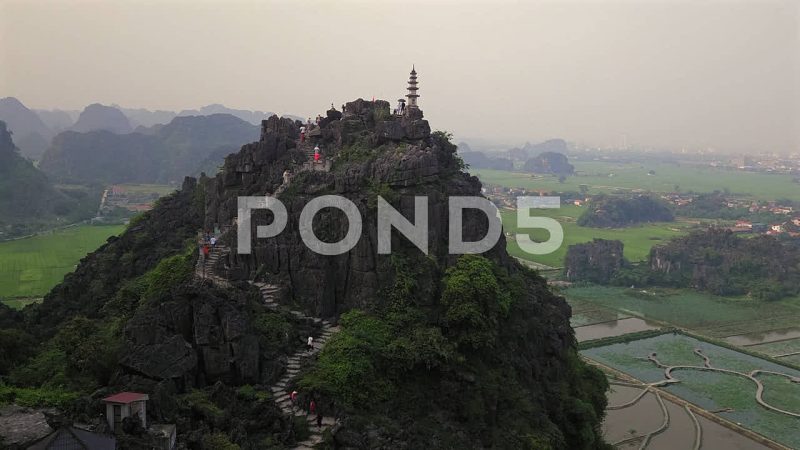 Panorama From Nui Ngoa Lang Lying Dragon Mountain, Ninh Binh, Vietnam