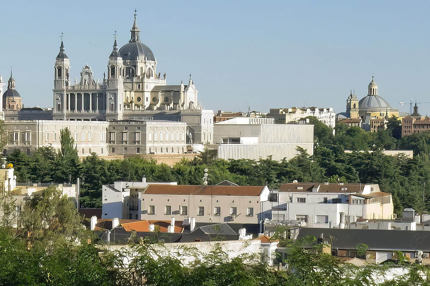 The stunning Almudena Cathedral in Madrid, Spain