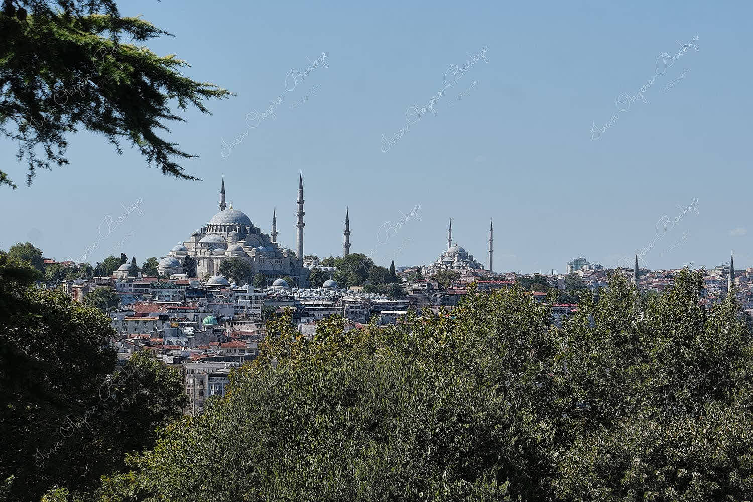 View of Suleymaniye Mosque from Topkapi Palace Museum, Istanbul, Turkey