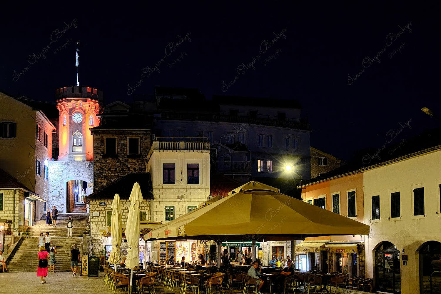 The Clock Tower in Nikola Djurkovic Square, Herceg Novi, Montenegro