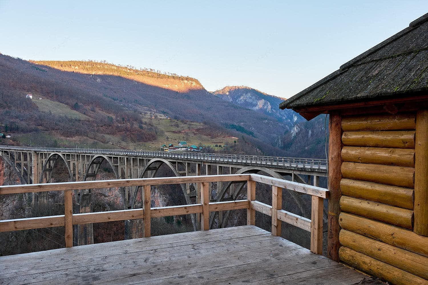 Durdevica Tara Bridge in Durmitor National Park, Montenegro