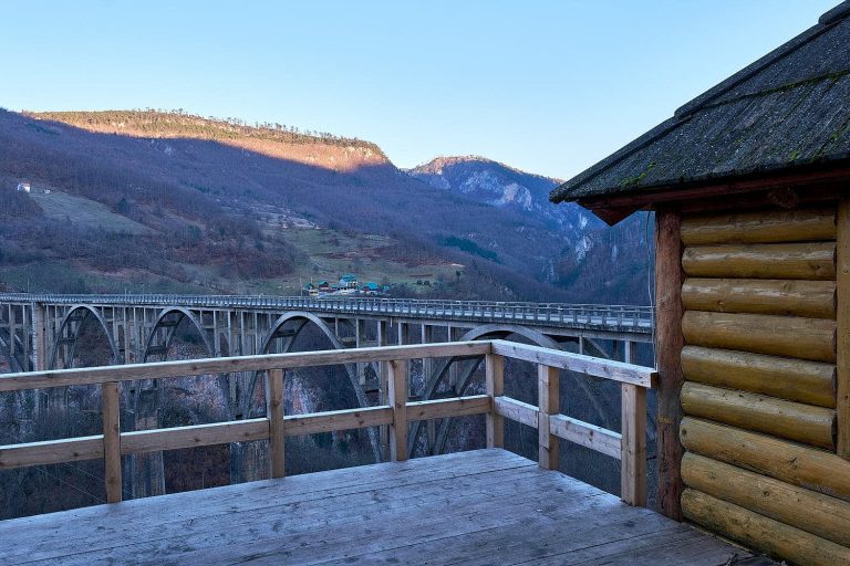 The Durdevica Tara Bridge crossing the Tara Canyon, Durmitor National Park, Montenegro