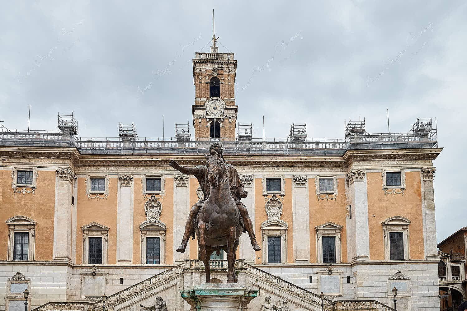 The Marcus Aurelius statue at Piazza del Campidoglio, Rome, Italy