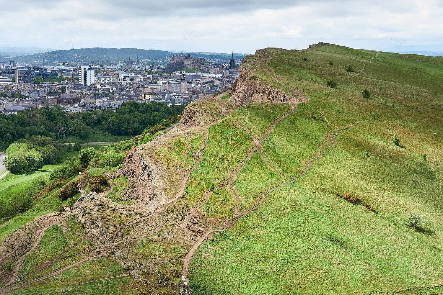 Arthur’s Seat from Salisbury Crags, Holyrood Park, Edinburgh, Scotland, UK