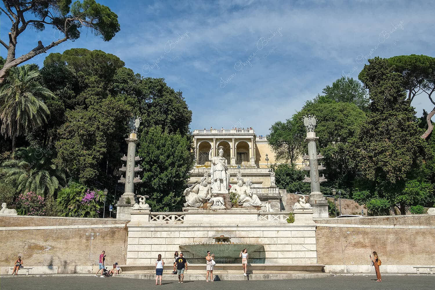 The awesome landscape of Piazza del Popolo, Rome, Italy