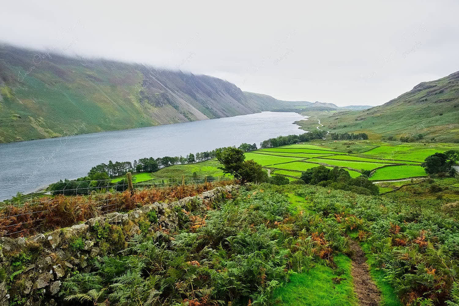 View from Yewbarrow at Wastwater in Lake District, United Kingdom