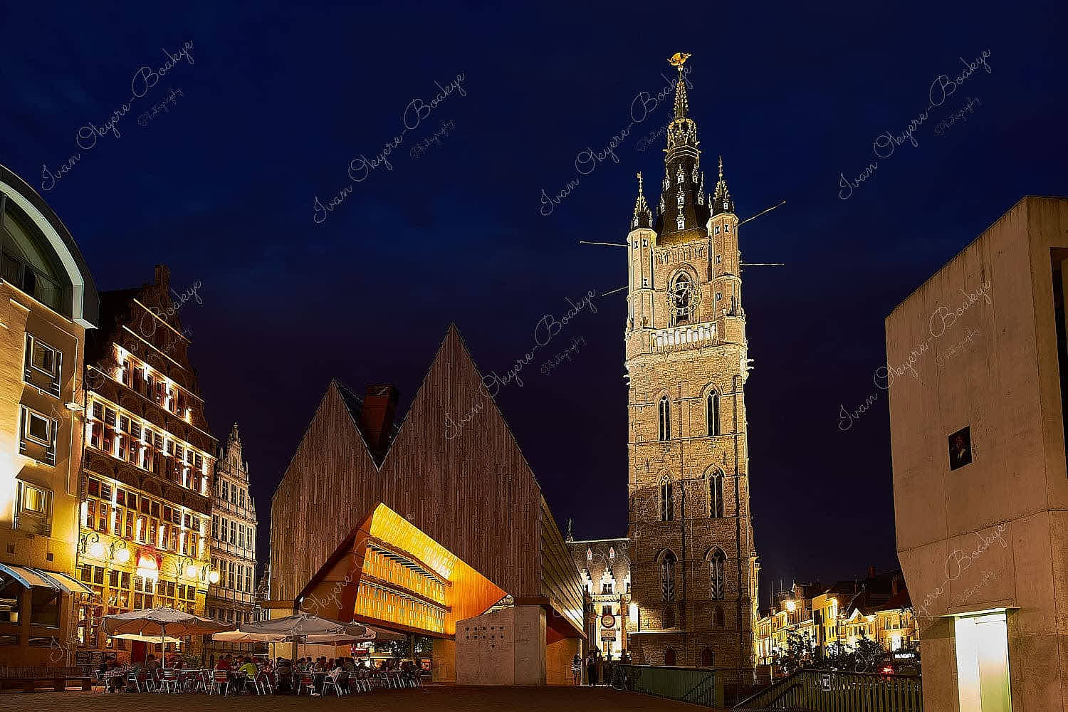 Belfort van Gent and City Pavilion, Ghent, Belgium