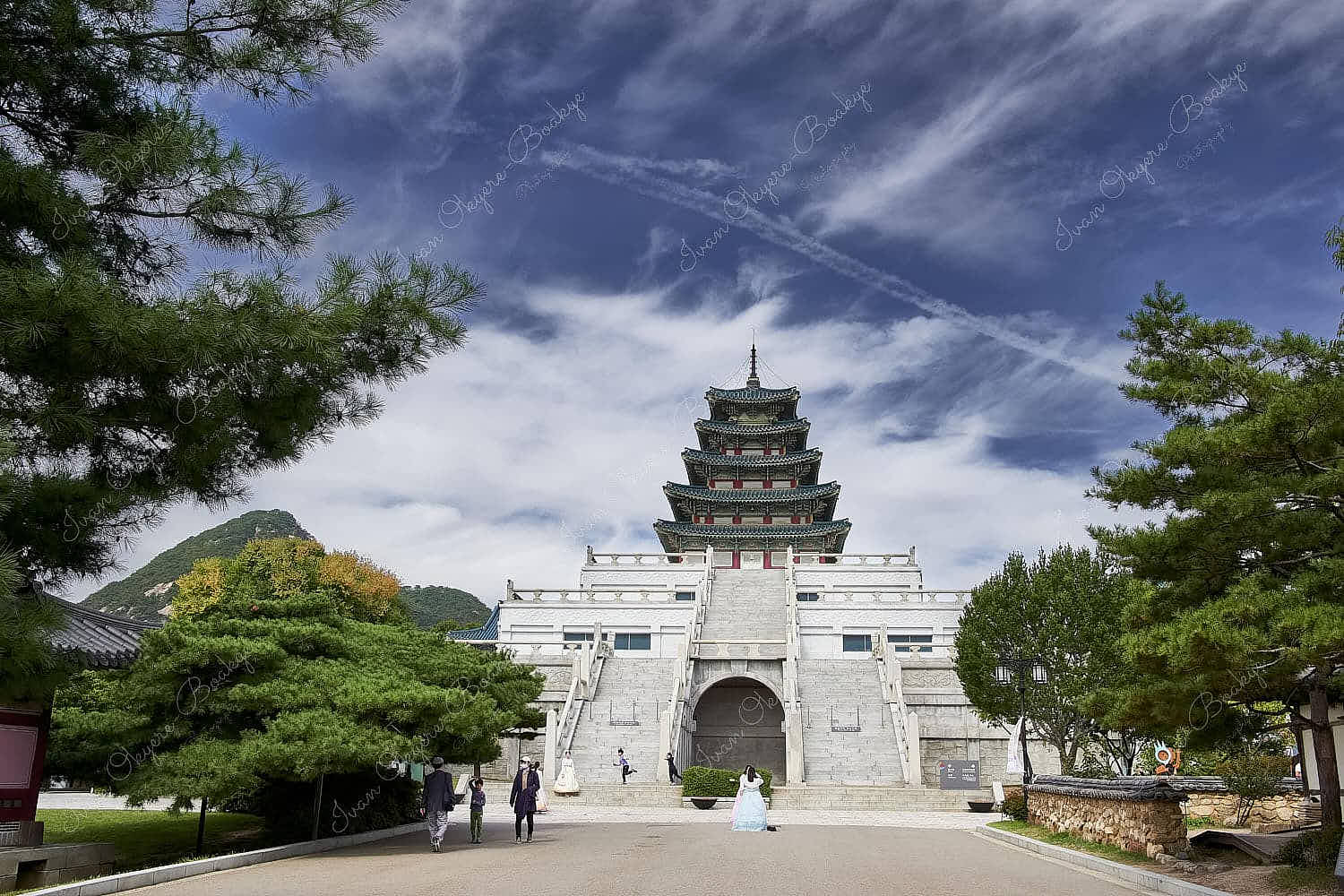 Five storey pagoda by the National Folk Museum at Gyeongbokgung Palace, Seoul