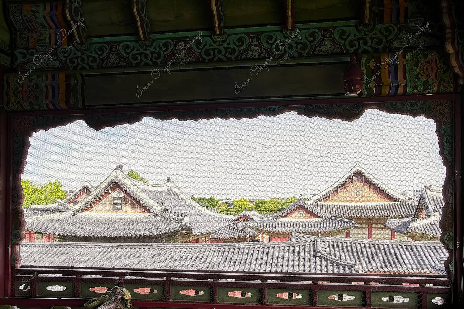 View from Gyeonghoeru Pavilion in Gyeongbokgung Palace, Seoul