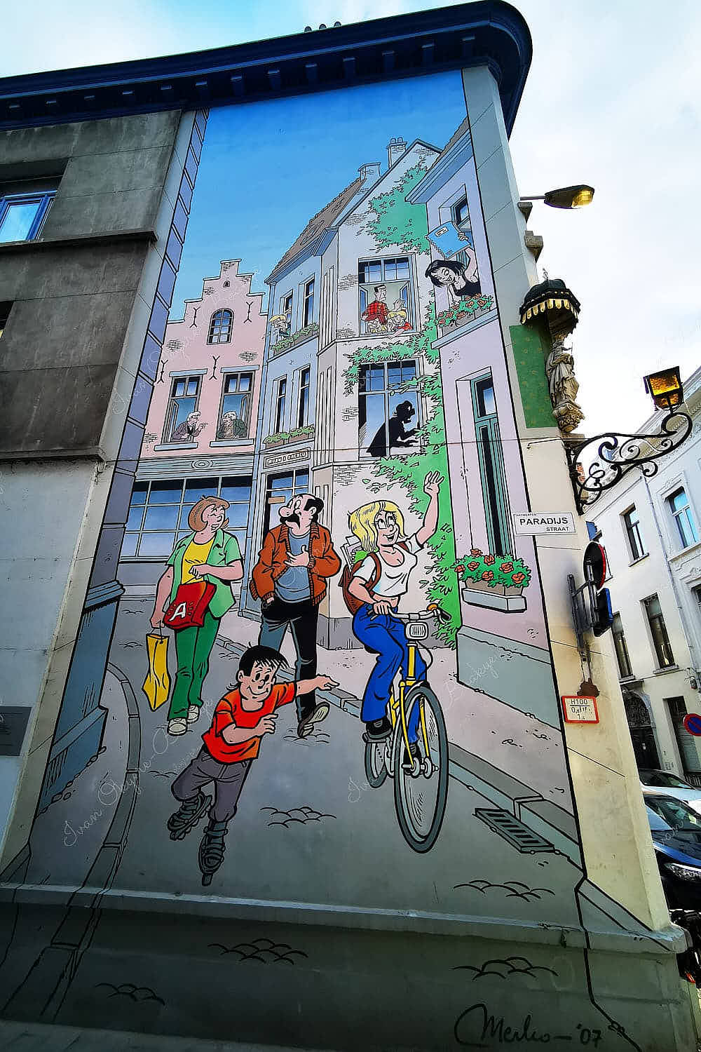 Kiekeboe by Merho street mural in Antwerp, Belgium