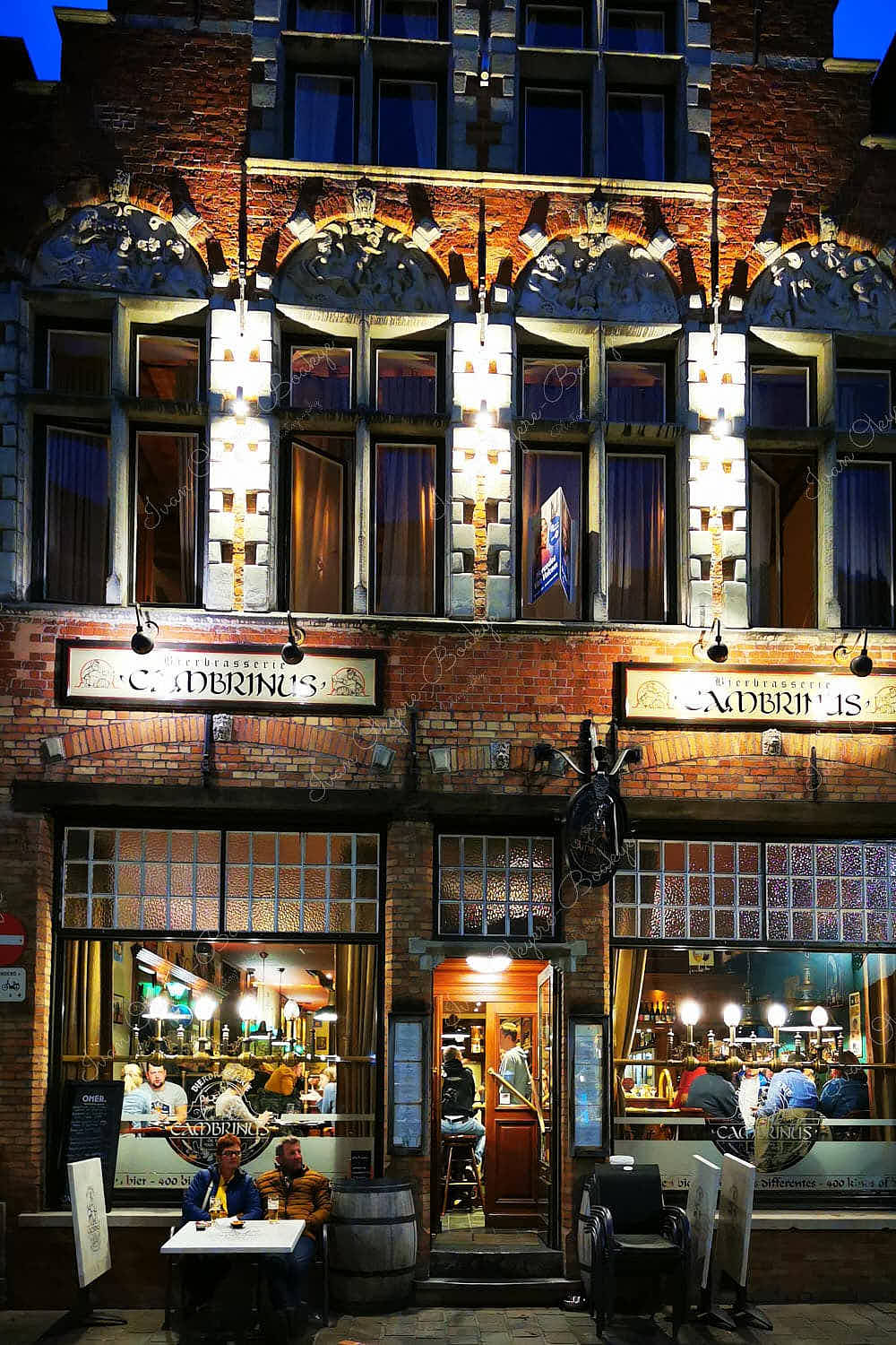 The wonderful Bierbrasserie Cambrinus restaurant and bar in Bruges, Belgium