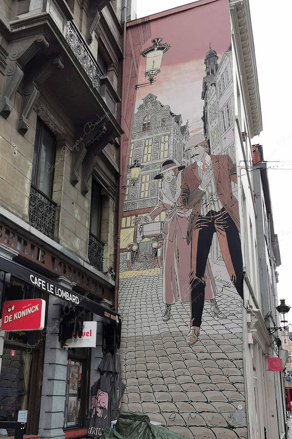 Vistor Sackville by Francis Carin comic strip mural, Brussels, Belgium